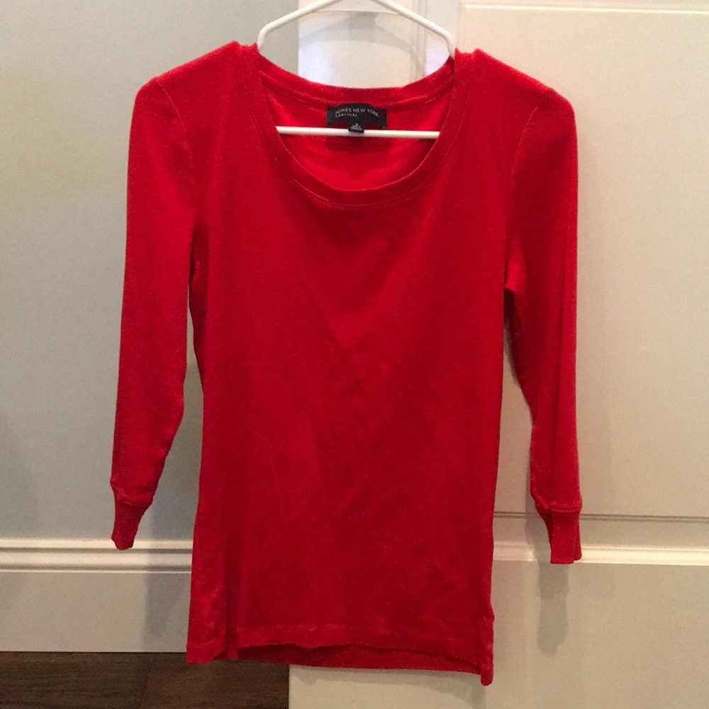 Red long sleeve t-shirt